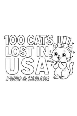100 Cats Lost in Usa Find & Color